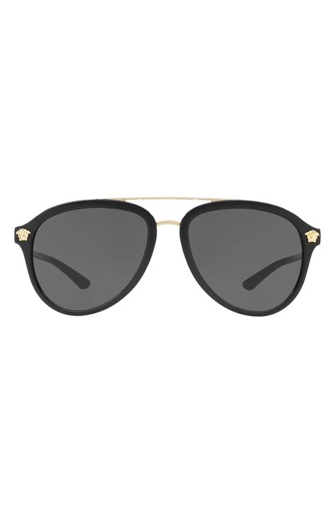 rock icons 58mm aviator sunglasses versace